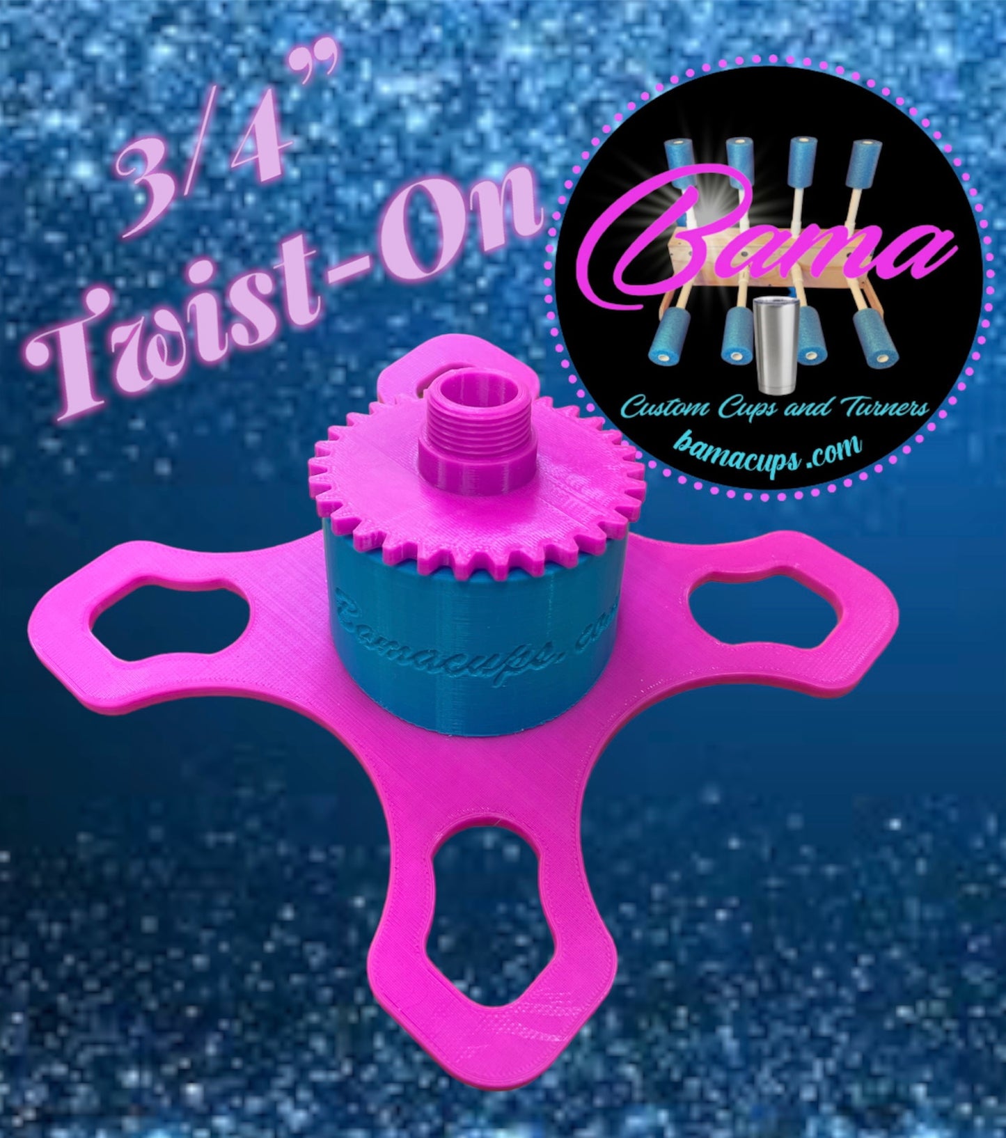 The "Bling Thing" Compact Tilted Manual Turner for Placing Rhinestones